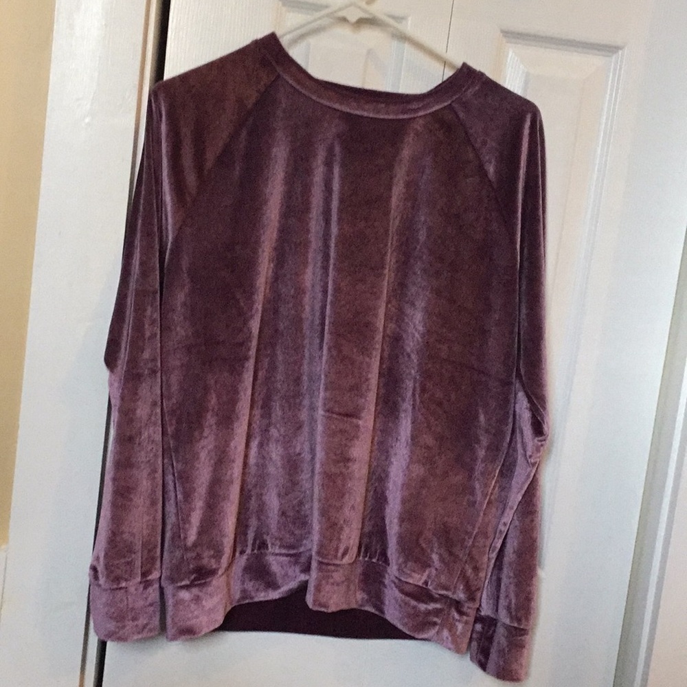 Mauve Velvet Long Sleeve Shirt